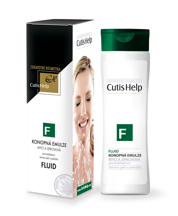 CutisHelp FLUID konopná umývacia a sprchová emulzia 200 ml